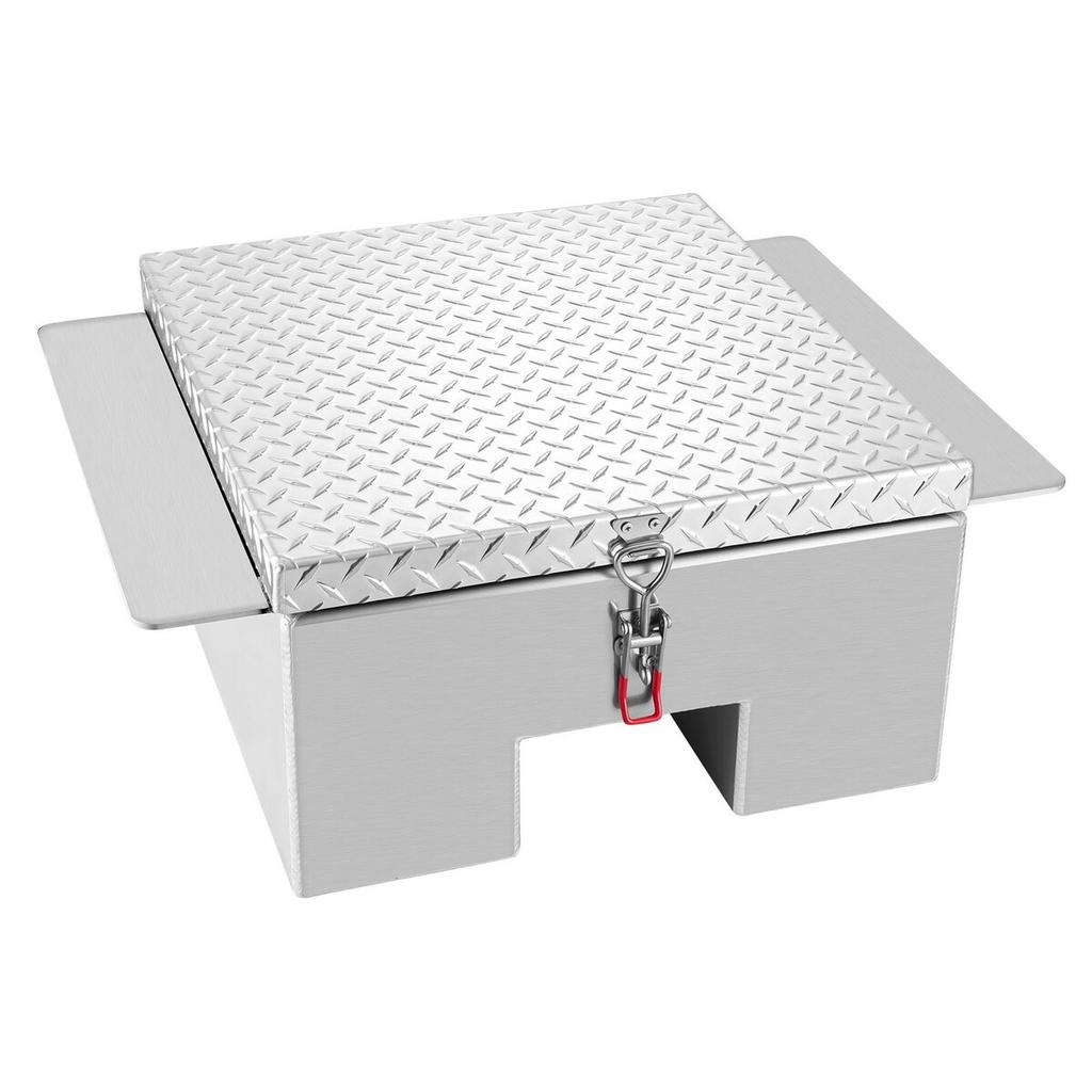 Truck Bed Tool Box, Heavy Duty Aluminum Tool Box with Diamond Plate, Storage Toolbox Chest Organizer Supports up to 100 kg, Ideal for Pickup, Truck