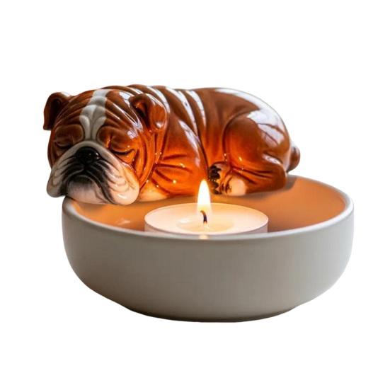 Ručně malovaný svícen pro štěně votivní svícen na čajovou svíčku stojan dekorace obývací pokoj koupelna svícen stolní ozdoba středový prvek