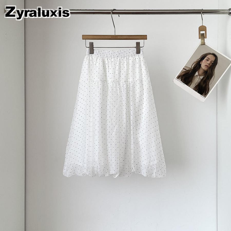 Gentle Breeze Maxi Chiffon Midi A-Line Skirt for Women Summer New Arrivals Casual Over-the-Knee Ruffles Dress