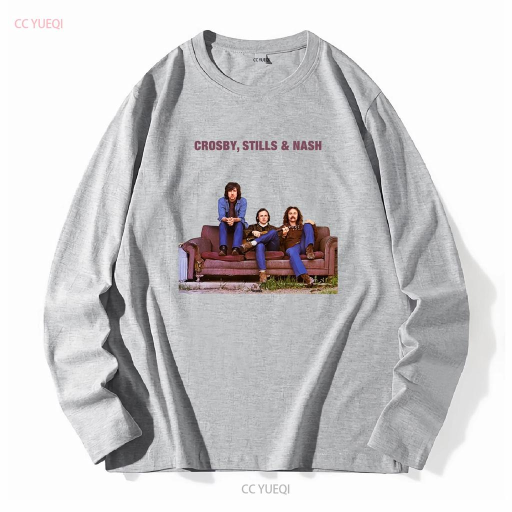 CROSBY STILLS AMP NASH T SHIRT SIZE S 5XL vintage Washed Soft Comfortable Stylish Top For Everyday Wear Casual Slightly