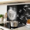 Decorative Tempered Glass Kitchen Chopping Board Dandelion 80x52 Cm
