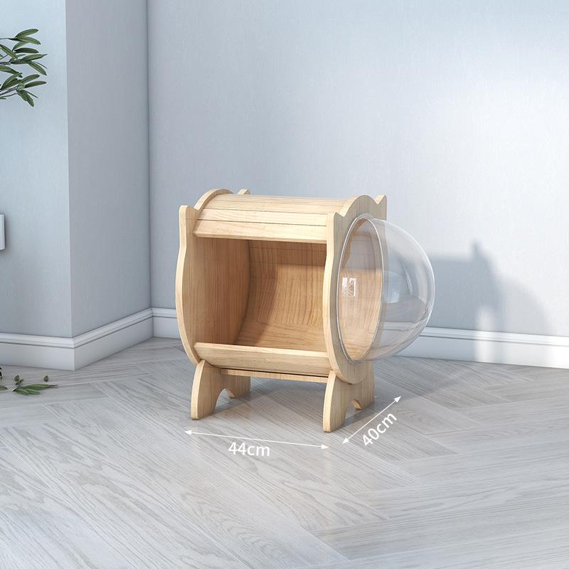 Multi-functional Cat House Carrier Solid Wood Cattery Space Capsule Cat's Nest Cats Scratching Board Pet Supplies Products