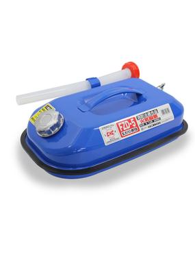 Meltec FZD-5 5L Portable Gasoline Can, Fire Service Law Compliant, KHK [Zinc-Plated Steel Plate], Steel Plate Thickness: 0.8mm, Stackable, Blue