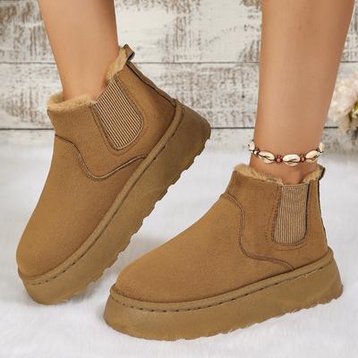 Fashion Winter Women's Snow Boots Plush Warm  Women's Flat Shoes Casual Flat Shoes Women's Ankle Boots Snow Boots