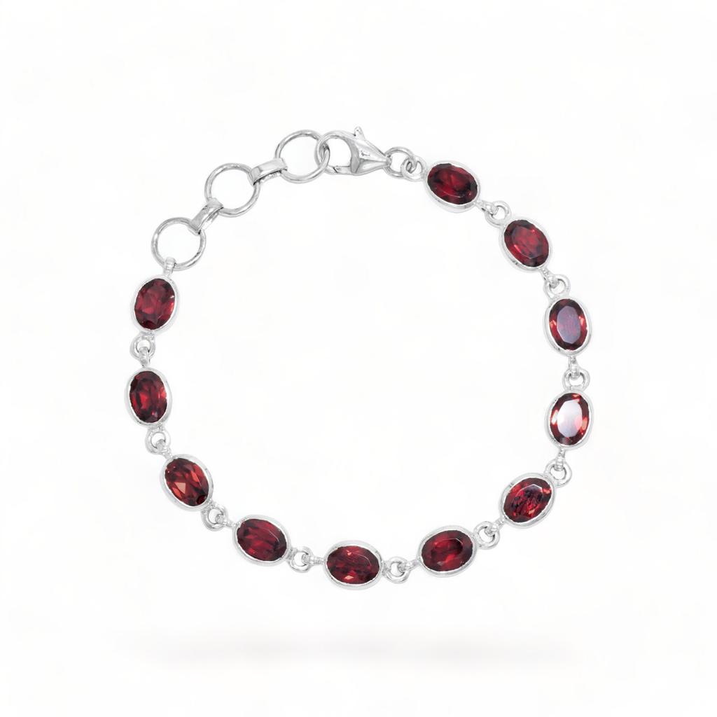 Black Spinel Bracelet: Handmade 925 Sterling Silver Gemstone Jewelry