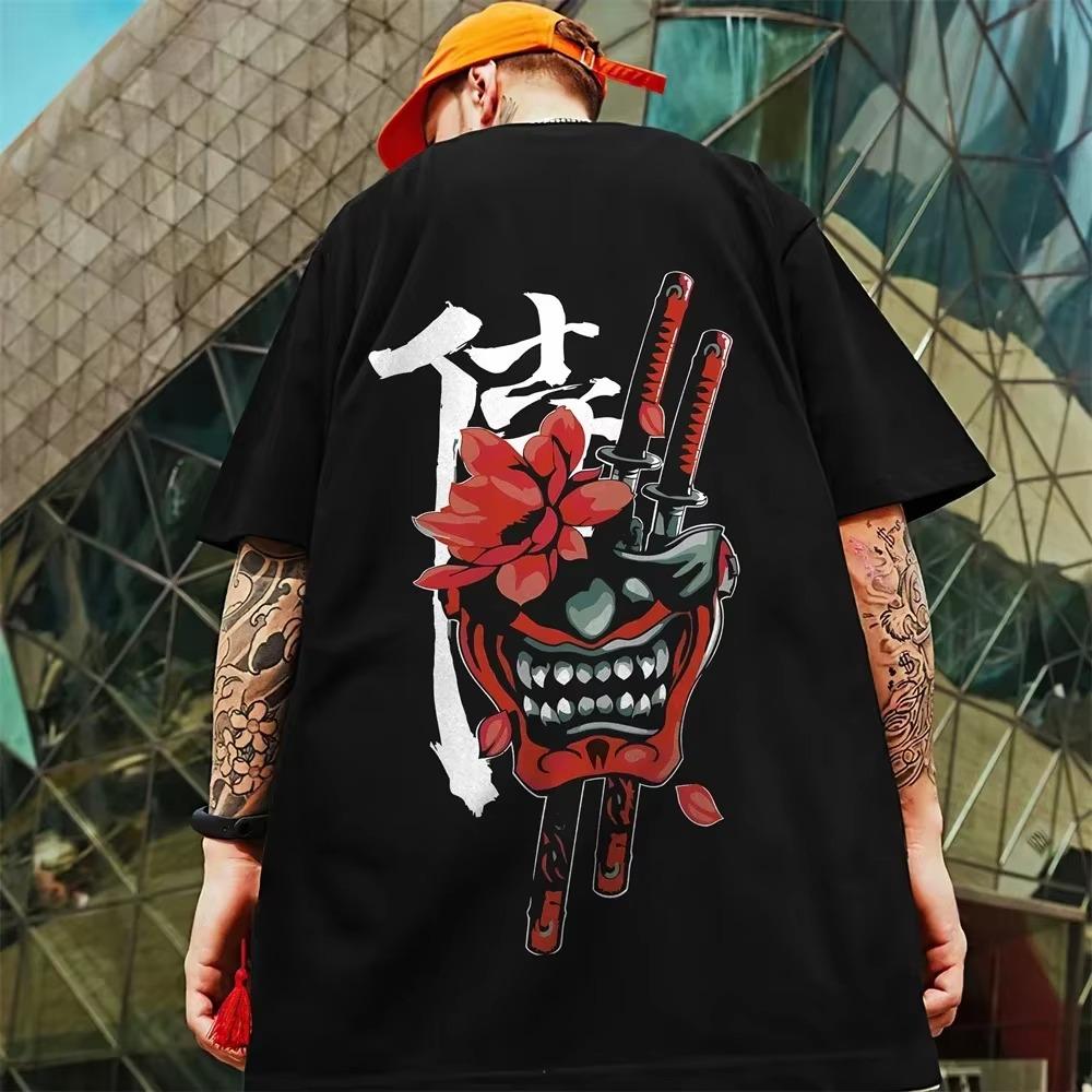 3d Japanese  Print Men's T-Shirt Summer Fashion Casual T-Shirt For Men Street Trend Oversized Tees Half Sleeve Pullover