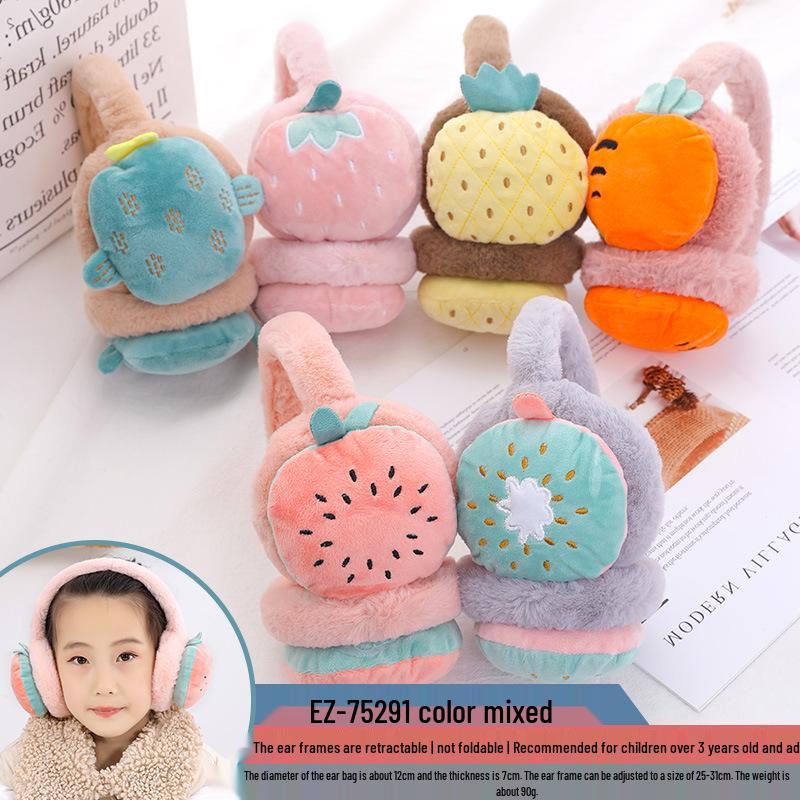 

Регулируемые фруктовые наушники для женщин и детей - Дизайн мультяшного медведя, Зимнее тепло, Складные согревающие уши Adjustable - Suitable for Adults and Children