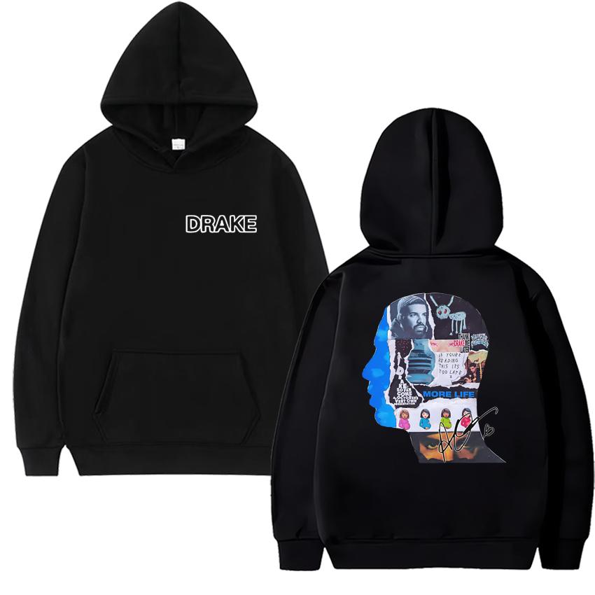 Rapper Drake Abums For All The Dogs Double Sided Graphics Hoodie Men women vintage hip hop streetwear Unisex Fleece Sweatshirt