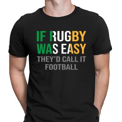 Wenn Rugby einfach wäre Lustig Irland Irischer Rugby Herren Damen Jungen T-Shirts T-Shirt Top-SN