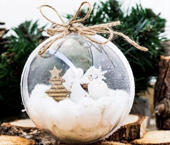 Acrylic Bauble Opening Ball for Christmas Tree 8cm