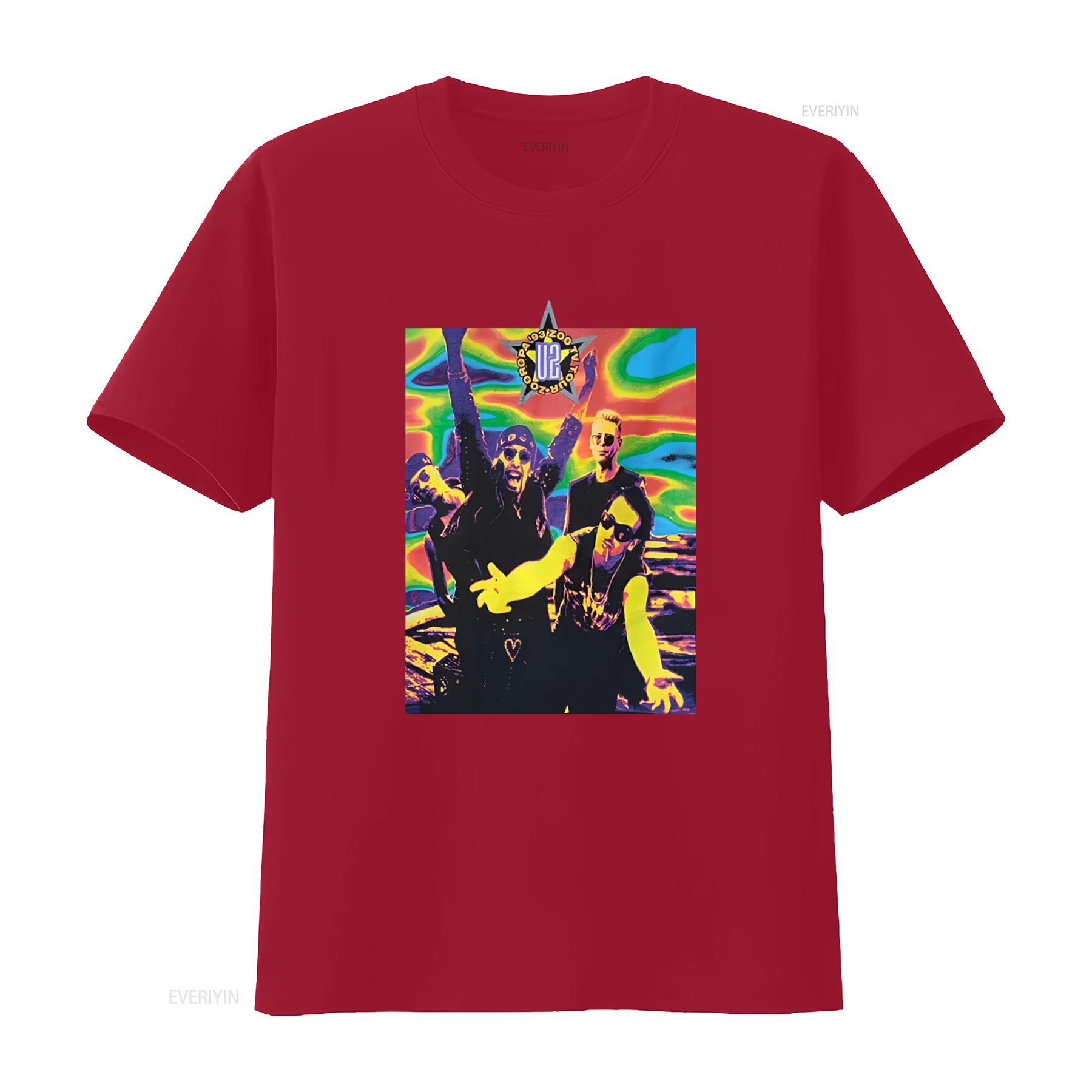1993 U2 Zoo Tv Tour T Shirt Xl Zooropa Band Concert Fashion Rare Cd Inspired vintage Washed homme Stylish designer clothes S