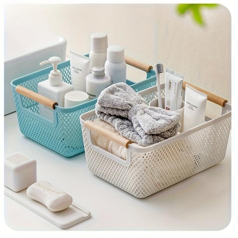 Multi Functional Hollow Storage Basket, Bathroom Bedside Table, Kitchen, Fruit and Vegetable Storage Basket
