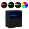LED Sideboard Black 60.5 x 37 x 67 cm Particleboard