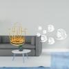 Degree Rotating Cup Drying Rack Stand with Acrylic Mirror Wall Stickers Fish Decals Removable
