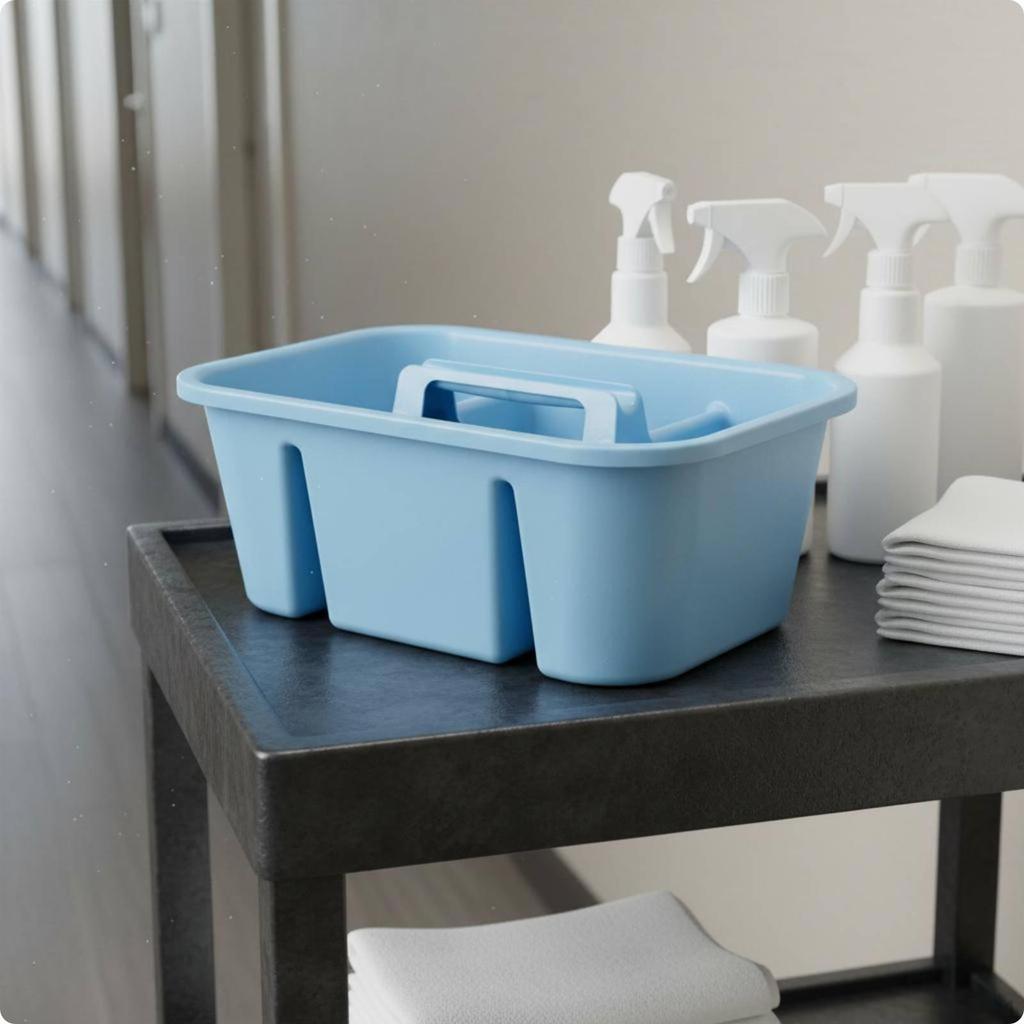 Cleaning Carrier Basket with Handle Easy to Clean for Restaurant, Washroom,