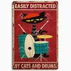 Retro Blechschild Plakette Metall Vintage Lustige Katzenkunst Poster Heimdekoration für Wohnzimmer Haustierbedarf Wanddekoration