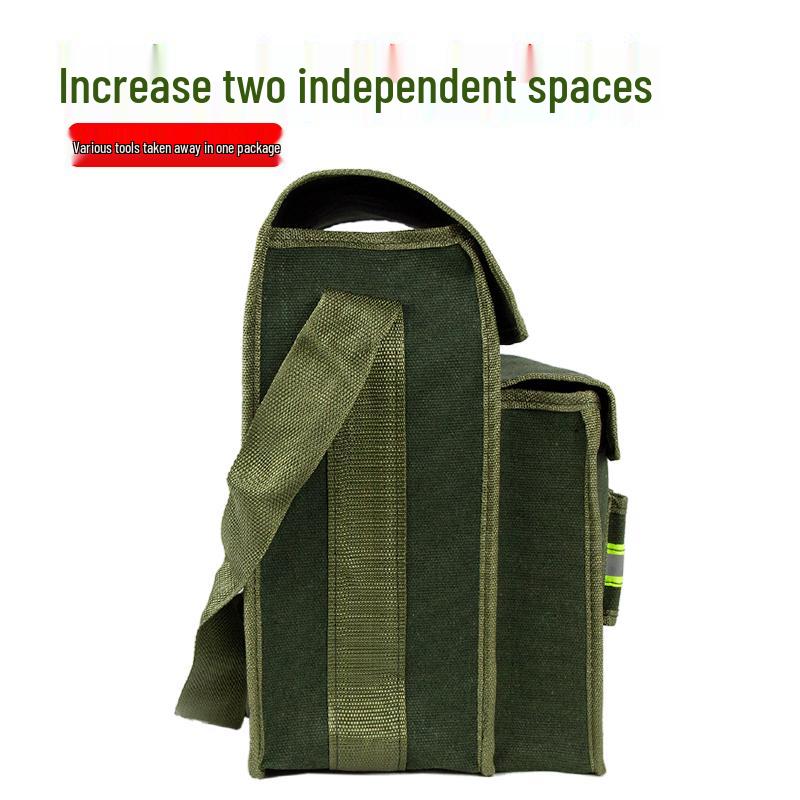 Durable Multi-layer Canvas Tool Bag for Electricians and Carpenters