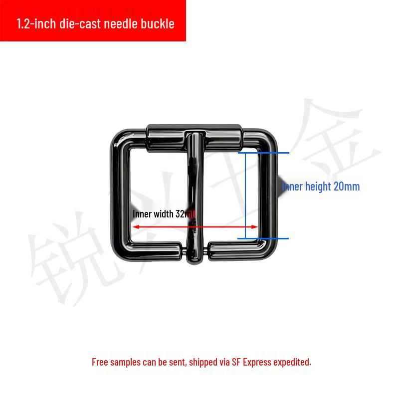 Die-Casting Zinc Alloy Pin Buckle for Leather Shoulder Strap and Webbing Adjustment