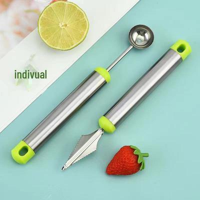 Acciaio Inossidabile Taglia Anguria e Palline di Frutta, Paletta Gelato, Strumento per Intagliare e Tagliare Frutta