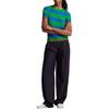 Polo Ralph Lauren SS24 Striped Slim Fit Cable Knit Short Sleeve Sweater Women sweater Academy-Green WMPOSWENC020893-999