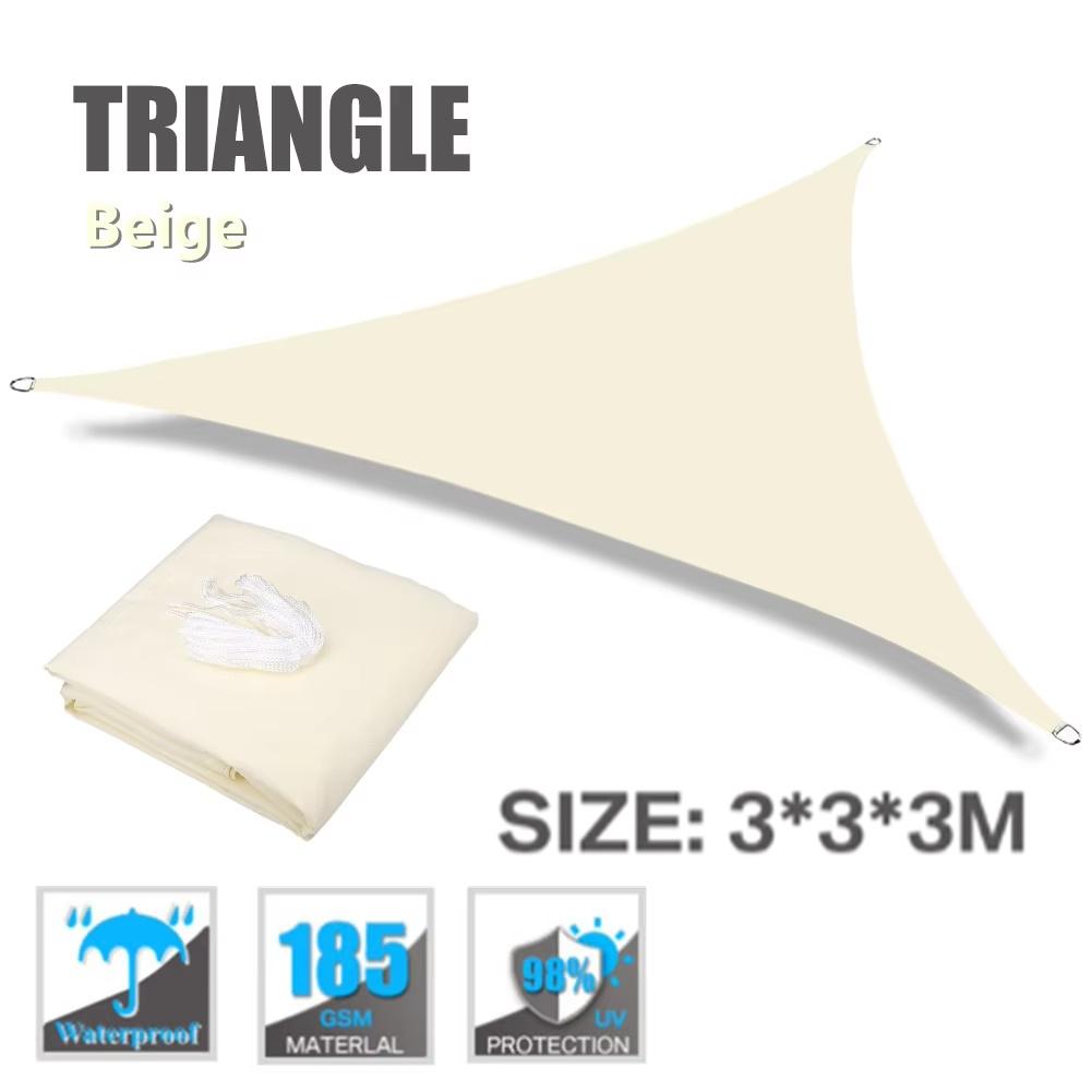 Sun Shade Sail 6m/5m/4M/3m/2M Triangle Rectangle UV Block Sunshade Cloth Canopy for Yard Deck Patio Backyard Lawn Garden Outdoor
