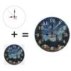 Decorative 25cm Round Wood Wall Clock with Roman Numeral Options