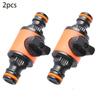 2Pcs Irrigation System Adapter Hose Connector Stop Water Connection Repair Joint Hose Pipe Tap