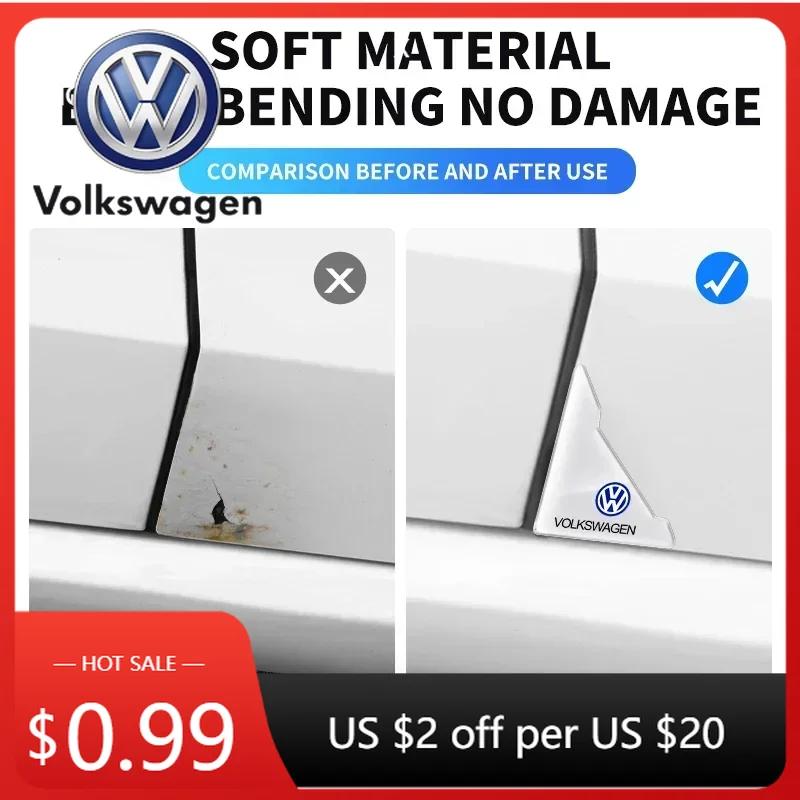 For VOLKSWAGEN VW Polo B6 VW For Volkswagen 2pcs Silicone Car Door Corner Cover Auto Anti-collision Protection Sticker For Volks