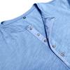Men's Short Sleeved Lapel Collar T-shirt Casual Round Neck Top