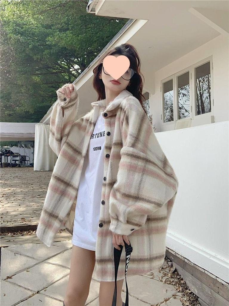 Irresistible Fluffy Striped Long-Sleeve Cardigan Sweater - Women's Casual Versatile Top