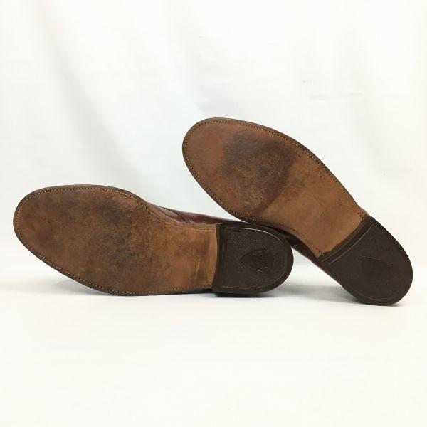 Vintage 1980s Randcraft Handmade U-Tip Goodyear Business Shoes Brown size 25.5-26.5 Men's(USED)