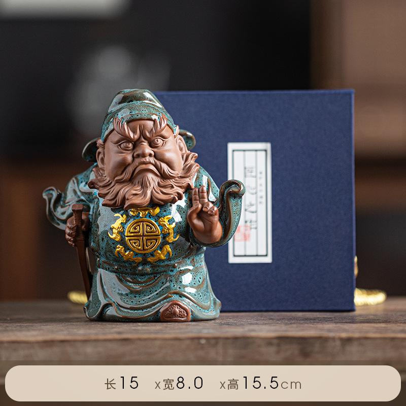Zhong Kui ceramic sculpture Zen home porch office desktop Chinese decoration modern arts and crafts fortune