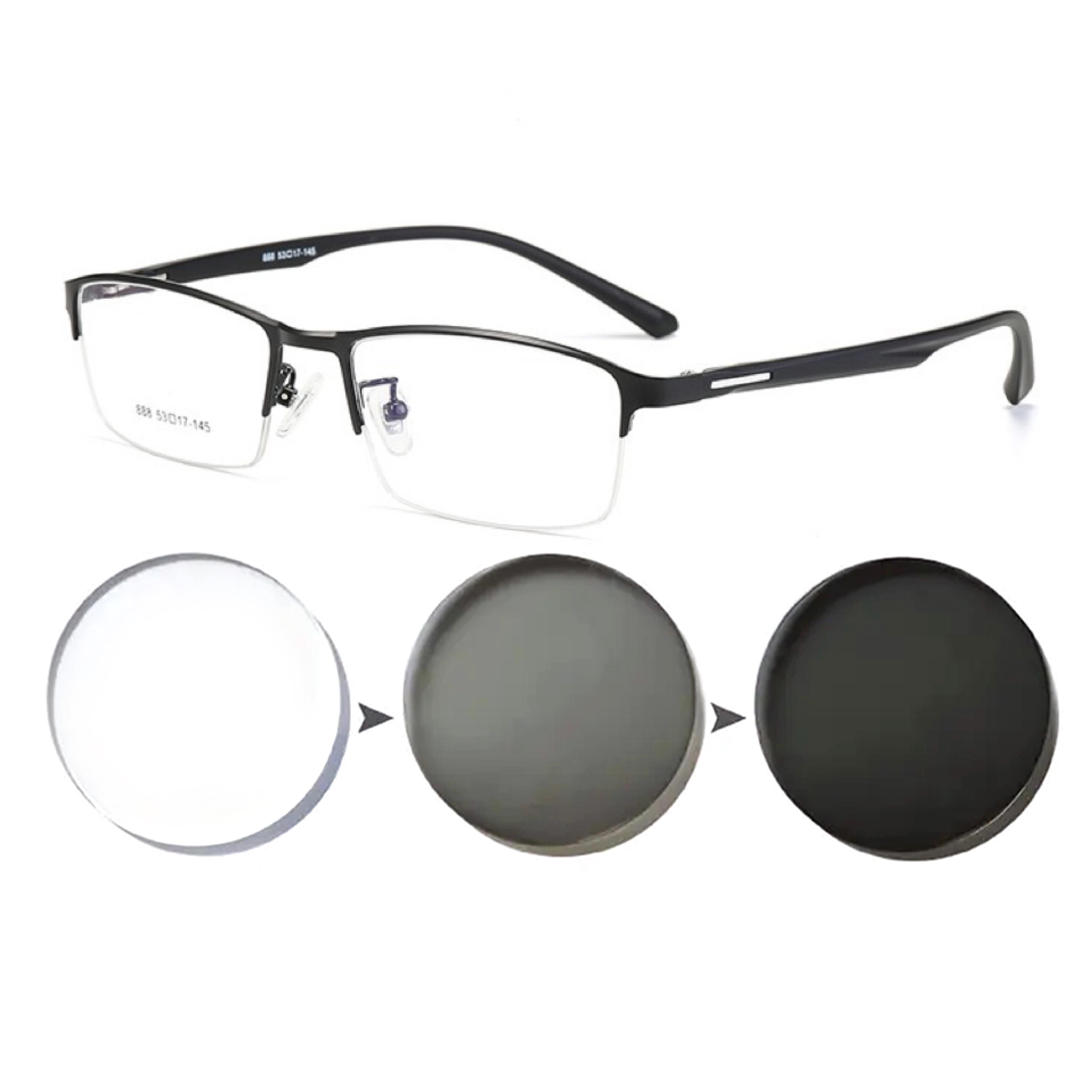 

Солнцезащитные фотохромные готовые очки для близорукости Женские Мужские Металлические Полуободковые Хамелеоны Очки для Близорукости 0 +0.5 +0.75 +1.0 +3.0 До +6.0 +3.0