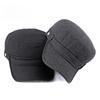 Unisex Winter Warm Woolen Military Cap Retro Flat Top Hat for Men Women Fashion Curved Brim Navy Sailor Cap Casual Peaked Hat