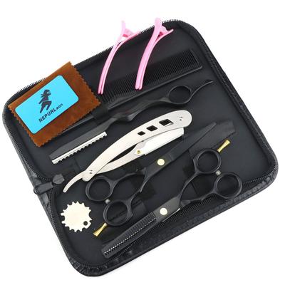 5.5 Inch Symmetrical Handle Hair Scissors, Set, Hair Scissors, Flat Scissors, Tooth Scissors, Thin Scissors, Set