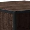 Coffee Table Brown Oak Effect 100 x 100 x 30 cm Engineered Wood & Metal