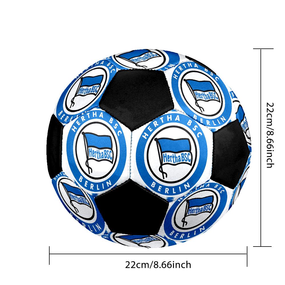 SIZE 5 Hertha BSC Soccer Ball Colorful All Ages Machine Stitched PVC Competition Ready Durable High-Bounce