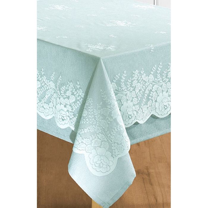 A Surprise Is Hidden Behind This Offer Stain-resistant Tablecloth All Sizes - Tablecloth + Overlay Mint - Rectangular Tablecloth 150 X 3