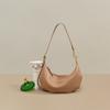 Soft Leather French Underarm Bag Women Fashion Zipper Shoulder Bag Pleated Cow Leather Messenger Bag
