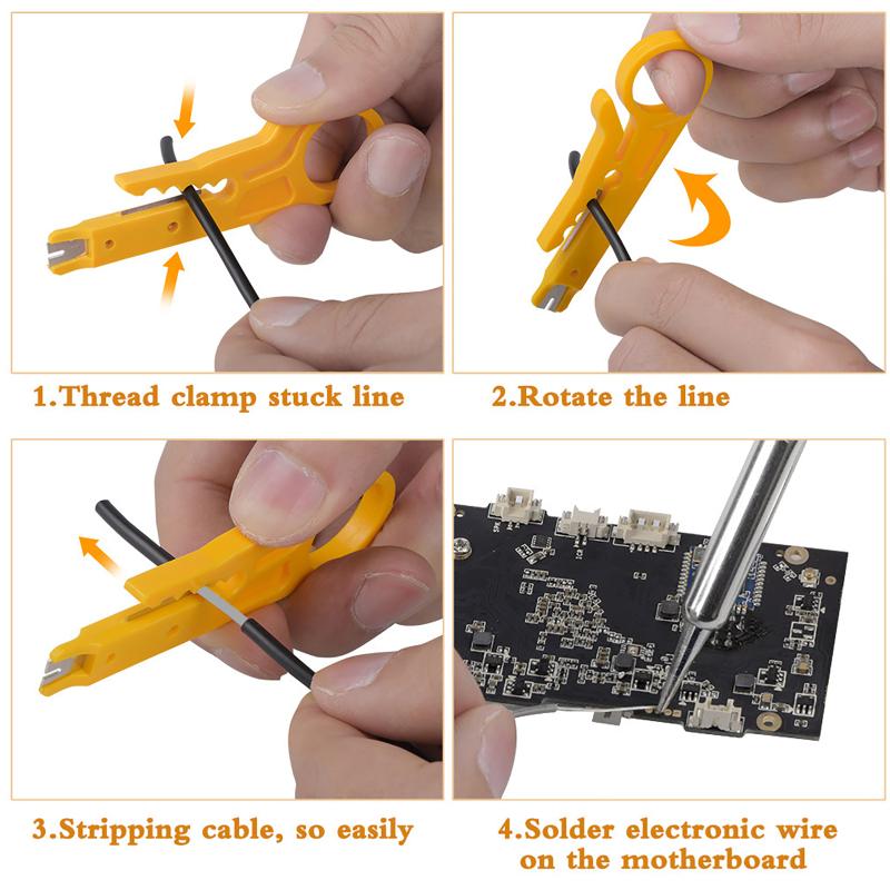 15Pcs Kit 220V 60W Soldering Iron Kit 450°C Adjustable Temperature Welding Tool Set With Solder Sucker Tin Wire Eu Plug