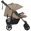 Twin Stroller Taupe Steel