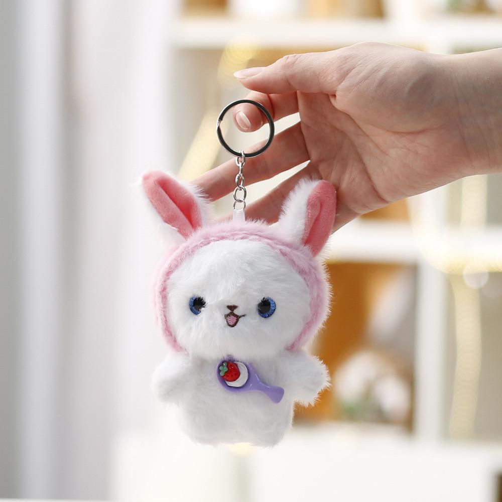 Plush Dog Toy Keychain For Girls Cute Animal Bag Charm With Polyester Filling