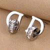 2025 New Stainless Steel Earrings. Stainless Steel D-letter Design Circular Pendant, Small and Cute Women's Earrings.