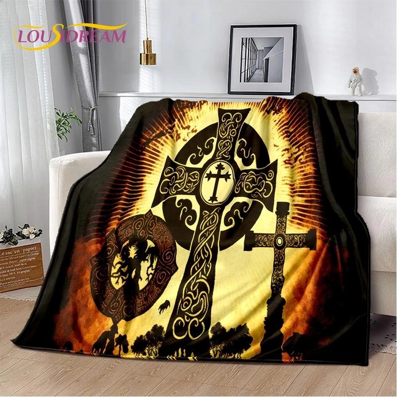 3D Pray Holy Bible Cross Jesus Soft Flannel Blanket for Bed Bedroom Sofa Picnic,Throw Blanket for Cover Outdoor Leisure Nap Gift