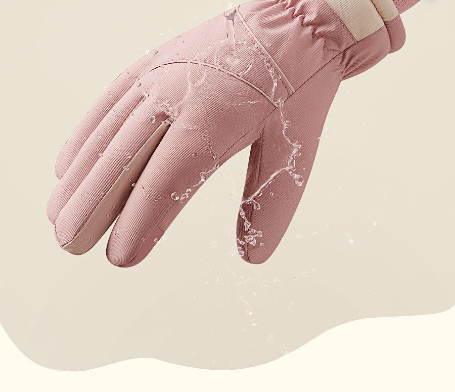 Windproof Touchscreen Non-slip Fleece-lined Winter Cycling Gloves for Electric Motorcycle