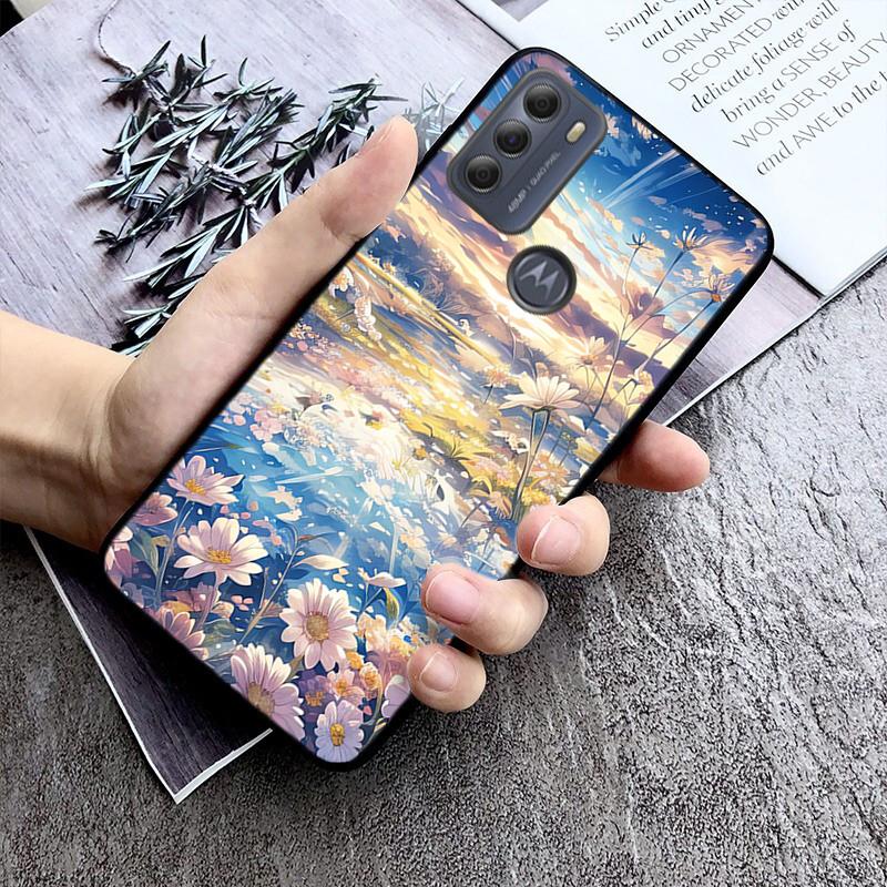 Anime Landscape Art Phone Case For Moto Edge 50 40 Pro Edge 40 30 Ultra Neo Fusion G Power G Stylus G Play E32 E20 E40