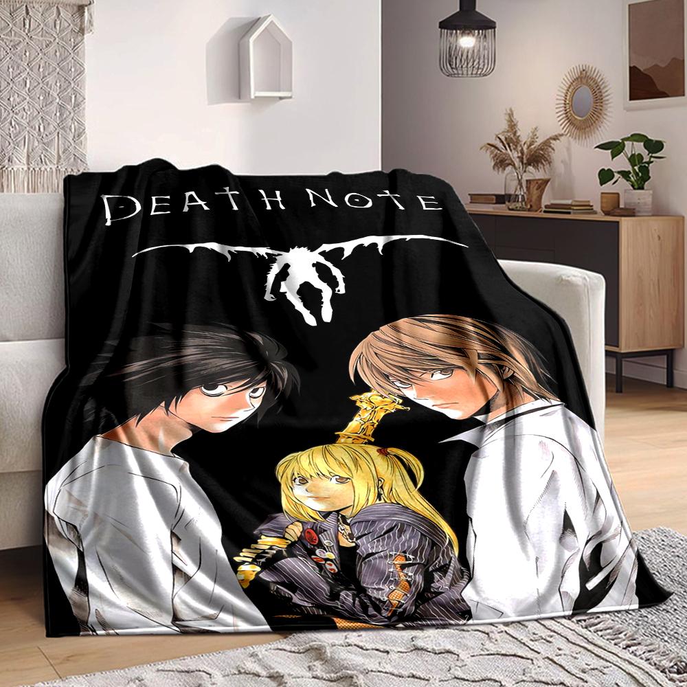 1Pc Death Note Mystery Blanket Soft And Comfortable Casual Warm Camping Travel Christmas Halloween Xmas Gift M92485