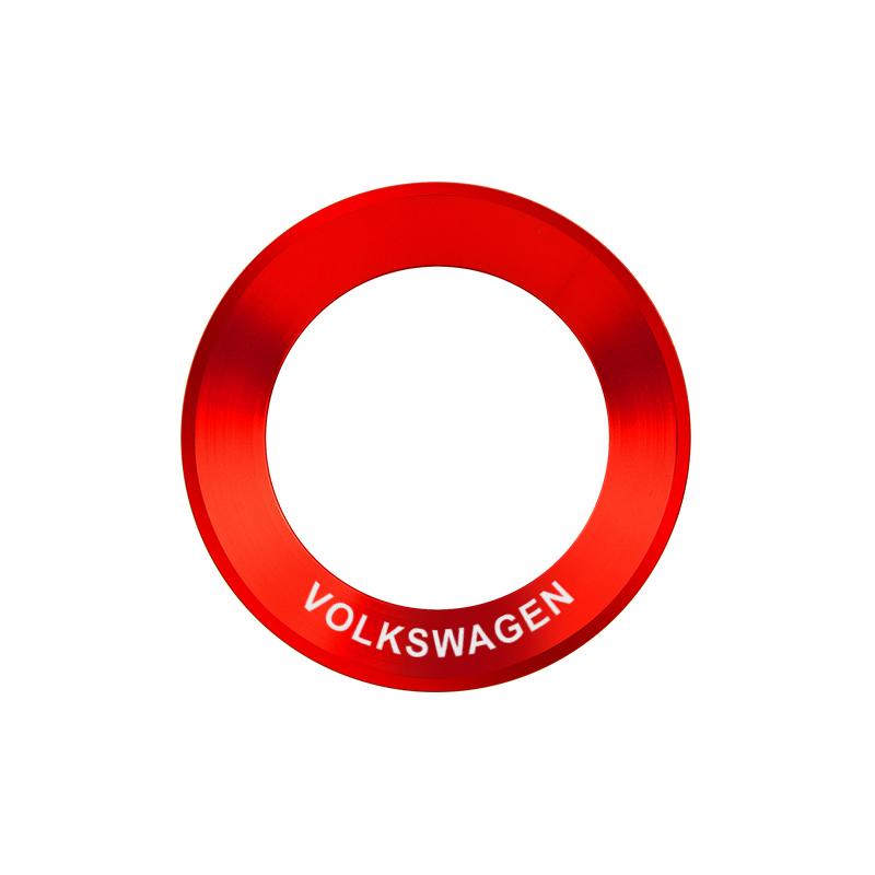 2026 Hot For VW VOLKSWAGEN Car Aluminium Alloy Steering Wheel Logo Circle Trim Sticker For Volkswagen VW Golf Polo Jetta CADDY T