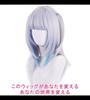 CaseEden Cosplay Wig, Full Wig, Heat Resistant, Long, Silver Hair with Blue Mesh, WIG5531