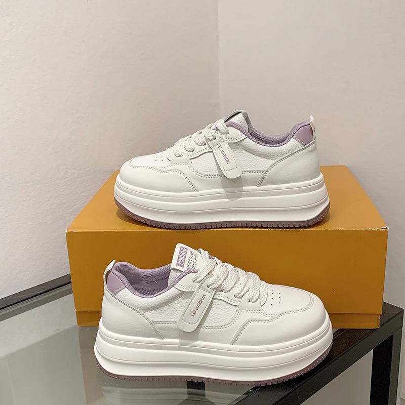 

2025 spring, summer, autumn and winter foreign trade women s shoes women s board shoes student shoes little white shoes low-top round head with breat 40 фиолетовый